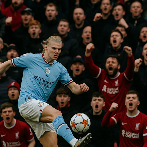 Football Entertainment: Dramatic Moments From #LIVMCI Featuring Haaland And Fan Reactions